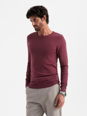 Férfi pulóver OMBRE OM-SWBS-0106 BURGUNDIA
