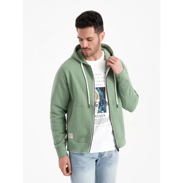  Férfi pulóver OMBRE OM-SSBZ-0178 ZÖLD 