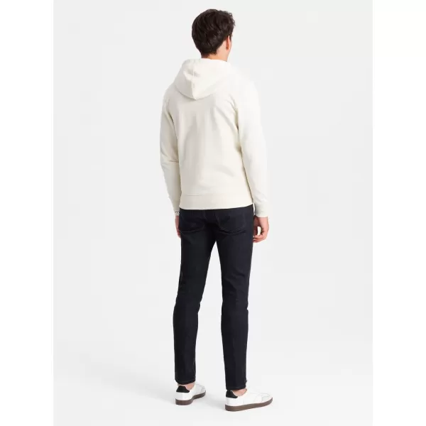  Férfi pulóver OMBRE OM-SSBZ-0160 KRÉM 