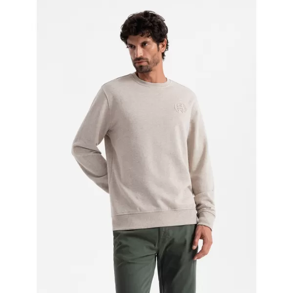  Férfi pulóver OMBRE OM-SSNZ-0163 BÉZS 