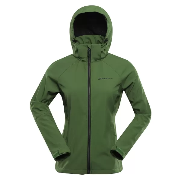  Női softshell dzseki ALPINE PRO HOORA LJCD590 ZÖLD 
