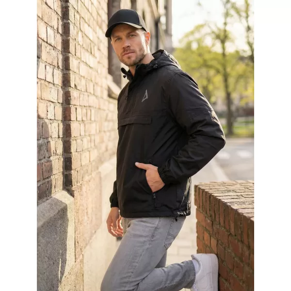  Férfi széldzseki a feje fölött ALTISPORT BYB/ALM002B3162 FEKETE 