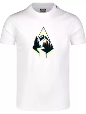 Férfi pamut póló NORDBLANC ARROWHEAD NBFMT8140 FEHÉR