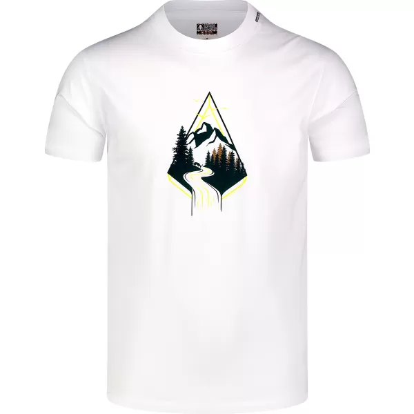  Férfi pamut póló NORDBLANC ARROWHEAD NBFMT8140 FEHÉR 