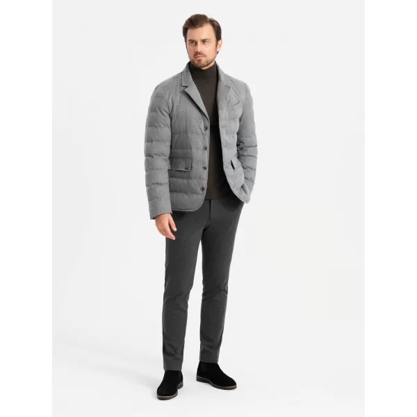  Kabát OMBRE OM-JALP-0170 SZÜRKE 