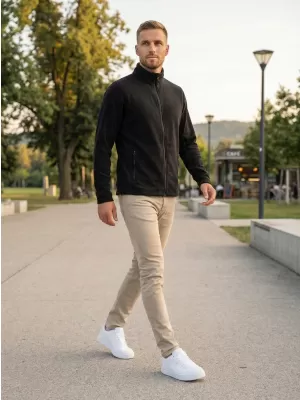 Férfi gyapjú pulóver ALTISPORT NoPrint NP/ALM725 FEKETE