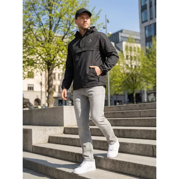  Férfi széldzseki a feje fölött ALTISPORT BYB/ALM002B3162 FEKETE 