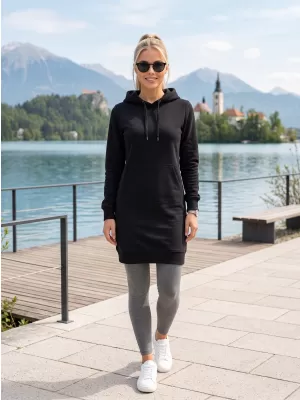 Hölgyek hosszúkás pulóvere ALTISPORT NoPrint NP/ALW914 FEKETE