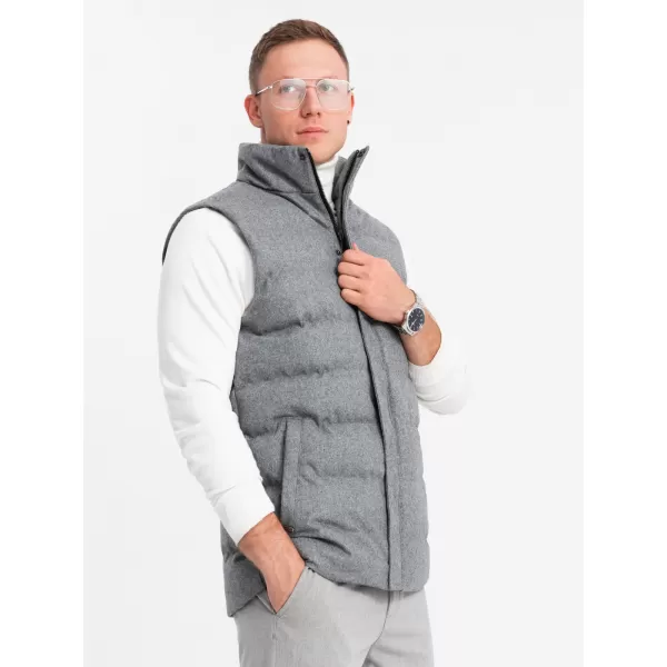  Mellény OMBRE OM-JAVJ-0200 SZÜRKE MELANGE 
