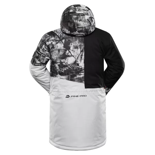  Férfi sí kabát ALPINE PRO UZER MJCB639 RAGYOGÓ SZÜRKE 