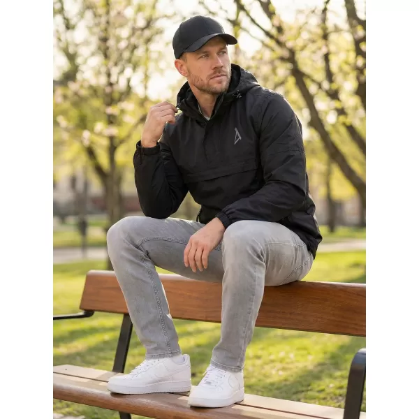  Férfi széldzseki a feje fölött ALTISPORT BYB/ALM002B3162 FEKETE 