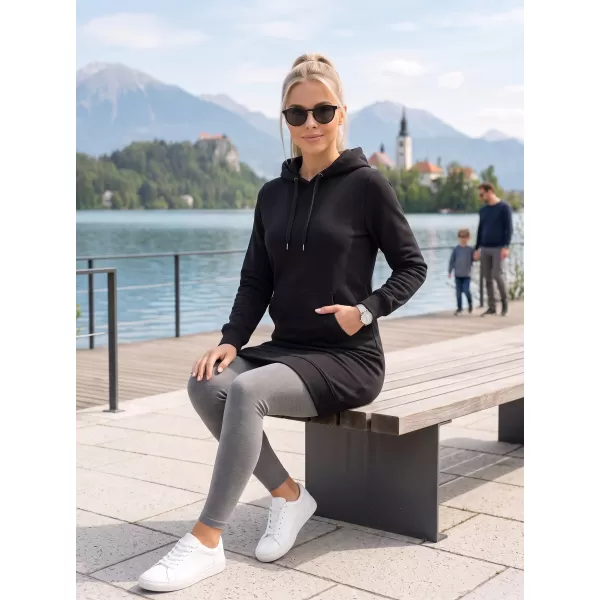  Hölgyek hosszúkás pulóvere ALTISPORT NoPrint NP/ALW914 FEKETE 