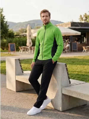 Férfi gyapjú pulóver ALTISPORT NoPrint NP/ALM725 ALMA ZÖLD