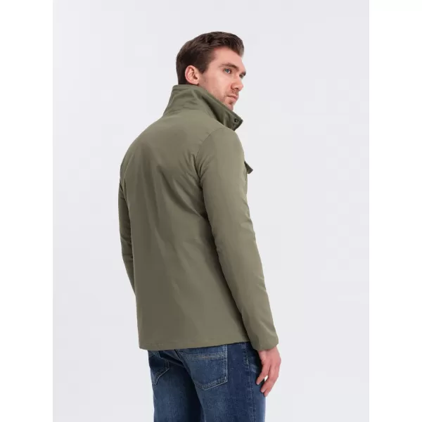  Kabát OMBRE OM-JALP-0167 KHAKI 
