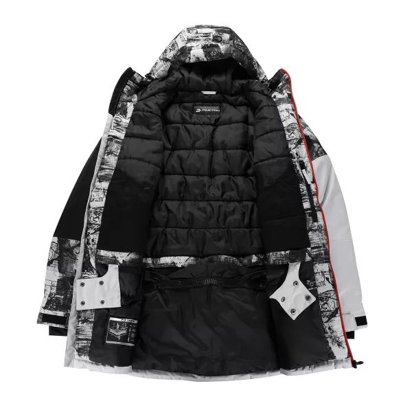  Férfi sí kabát ALPINE PRO UZER MJCB639 RAGYOGÓ SZÜRKE 