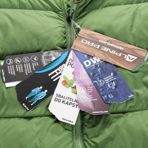  Férfi téli tollkabát ALPINE PRO ROGIT MJCD621 ZÖLD 