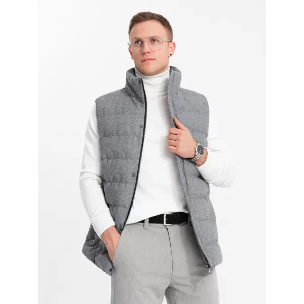  Mellény OMBRE OM-JAVJ-0200 SZÜRKE MELANGE 