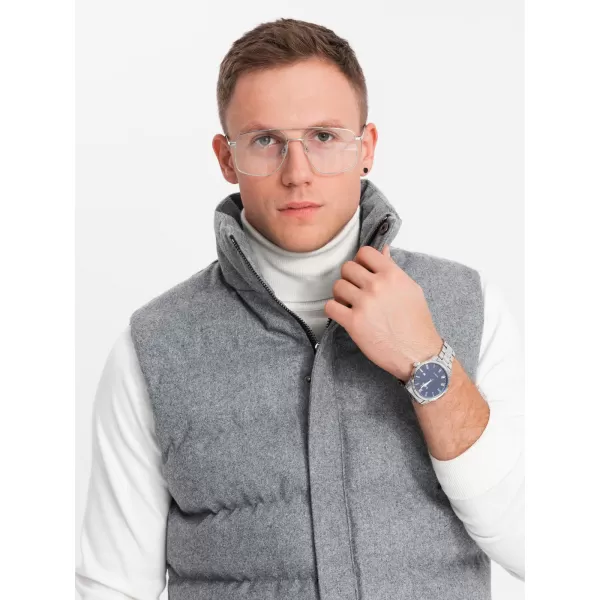  Mellény OMBRE OM-JAVJ-0200 SZÜRKE MELANGE 