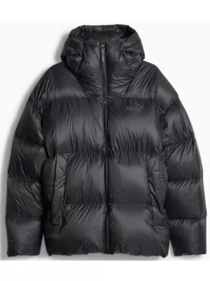 Férfi dzseki PUMA HOODED ULTRA DOWN PUFFER JACKET FEKETE