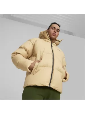 Férfi dzseki PUMA HOODED ULTRA DOWN PUFFER JACKET BÉZS