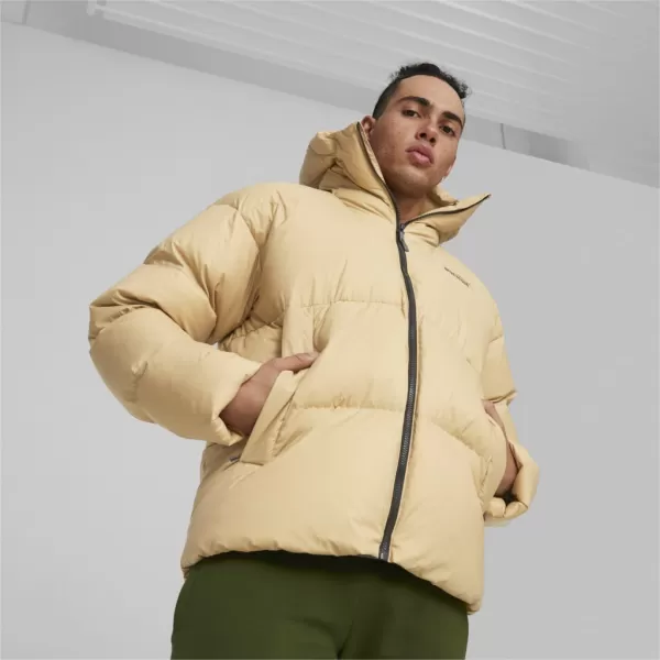  Férfi dzseki PUMA HOODED ULTRA DOWN PUFFER JACKET BÉZS 