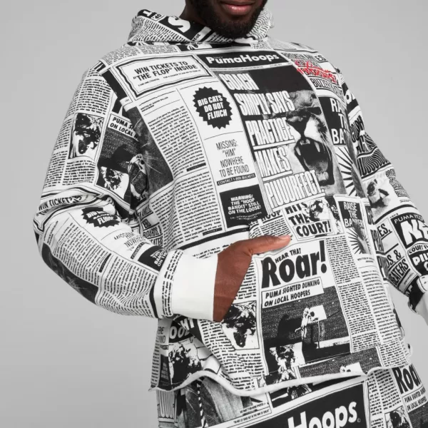  Férfi pulóver PUMA MEDIA DAY HOODIE FEKETE 