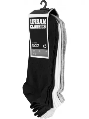 Zokni URBAN CLASSICS TB1470 FEKETE/FEHÉR/SZÜRKE