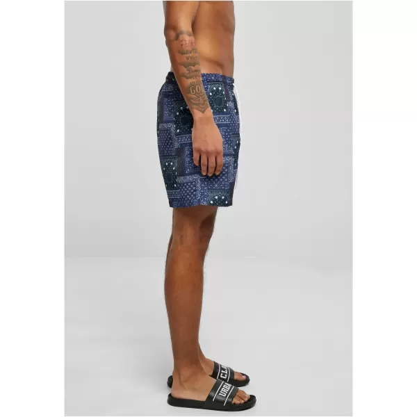  Rövidnadrág URBAN CLASSICS TB2679 NAVY BANDANA AOP 