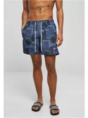 Rövidnadrág URBAN CLASSICS TB2679 NAVY BANDANA AOP