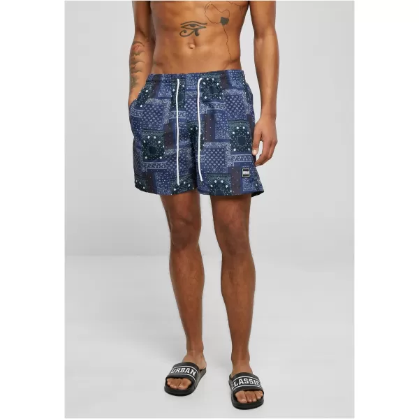  Rövidnadrág URBAN CLASSICS TB2679 NAVY BANDANA AOP 