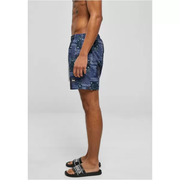  Rövidnadrág URBAN CLASSICS TB2679 NAVY BANDANA AOP 