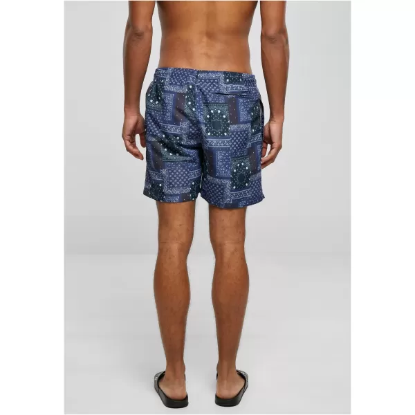  Rövidnadrág URBAN CLASSICS TB2679 NAVY BANDANA AOP 