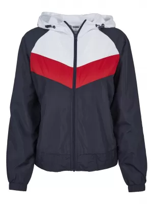 Női kabát URBAN CLASSICS TB2009 NAVY/FEHÉR/TŰZVÖRÖS