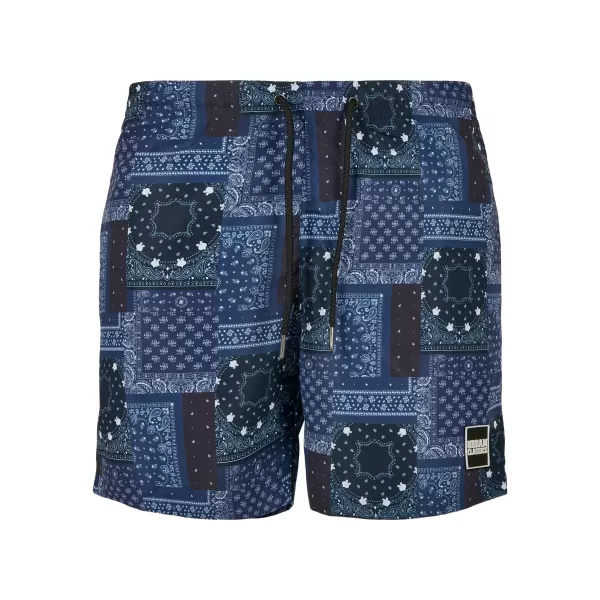  Rövidnadrág URBAN CLASSICS TB2679 NAVY BANDANA AOP 