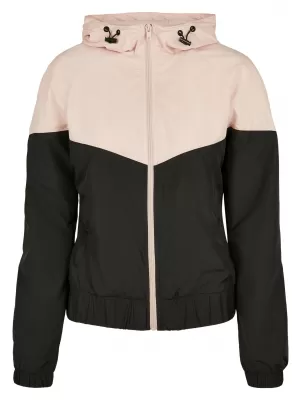 Női kabát URBAN CLASSICS TB3638 VILÁGOS RÓZSASZÍN/FEKETE
