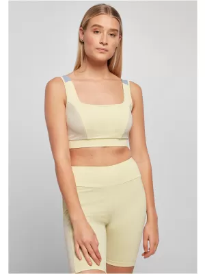 Hölgy melltartó URBAN CLASSICS TB5017 PUHA SÁRGA/LÁGY TENGERI FŰ/ÉRTÉK