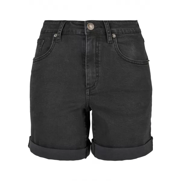  Hölgyek rövidnadrágja URBAN CLASSICS TB4796 FEKETE MOSOTT 