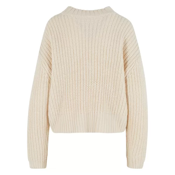  Női pulóver URBAN CLASSICS TB7093 FEHÉR/HOMOK 