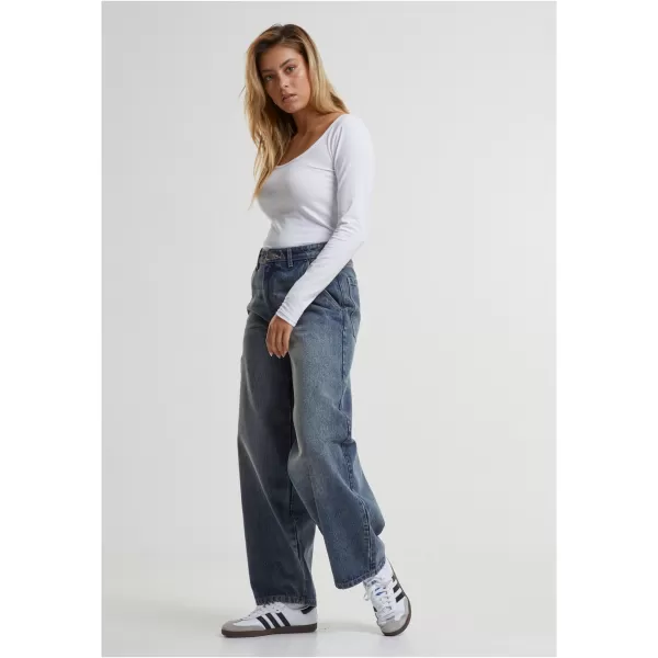  Hölgyek URBAN CLASSICS TB7099 ÚJ SÖTÉTKÉK MOSOTT 