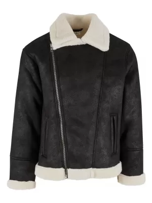Kabát URBAN CLASSICS TB7048 FEKETE/FEHÉR HOMOK