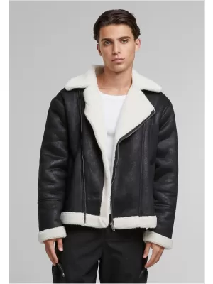 Kabát URBAN CLASSICS TB7048 FEKETE/FEHÉR HOMOK