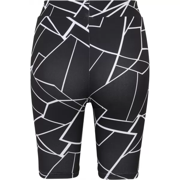  Hölgyek rövidnadrágja URBAN CLASSICS TB4346A GEOMETRIAI FEKETE/FEKETE  2 csomag 