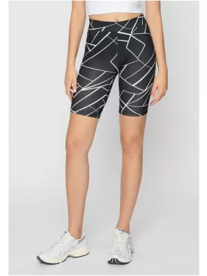 Hölgyek rövidnadrágja URBAN CLASSICS TB4346A GEOMETRIAI FEKETE/FEKETE 2 csomag