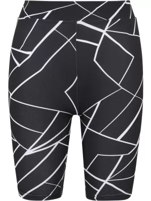 Hölgyek rövidnadrágja URBAN CLASSICS TB4346A GEOMETRIAI FEKETE/FEKETE 2 csomag