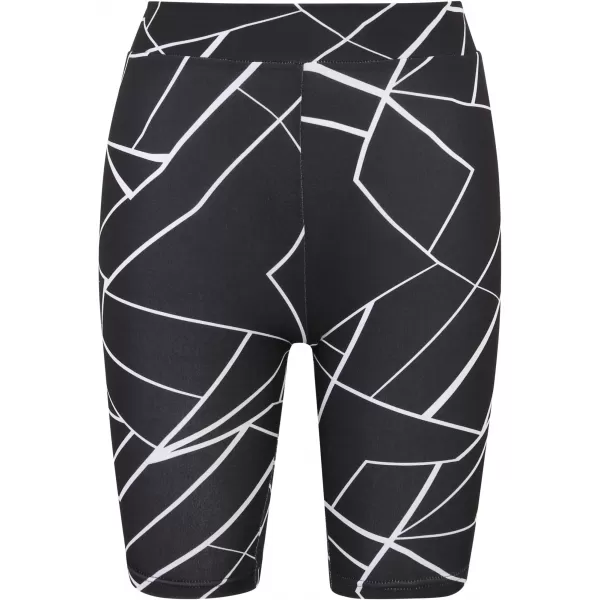  Hölgyek rövidnadrágja URBAN CLASSICS TB4346A GEOMETRIAI FEKETE/FEKETE  2 csomag 