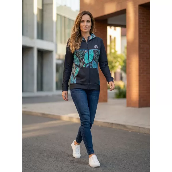  Női pulóver a zip prémiumon ALTISPORT VOJ/ALW061MI02 KÉK 
