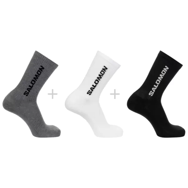  Zokni SALOMON EVERYDAY CREW 3-PACK LC2086200 FEKETE/FEHÉR/MÉZSZÜRKE MELANZS 