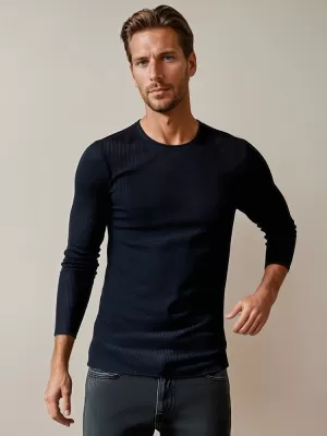 Férfi pulóver DSTREET WX2294 SÖTÉTKÉK