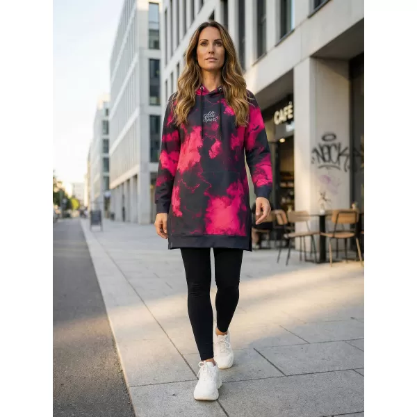  Női funkcionális pulóver prémium ALTISPORT VOJ/ALW066MI03 FEKETE -PINK 
