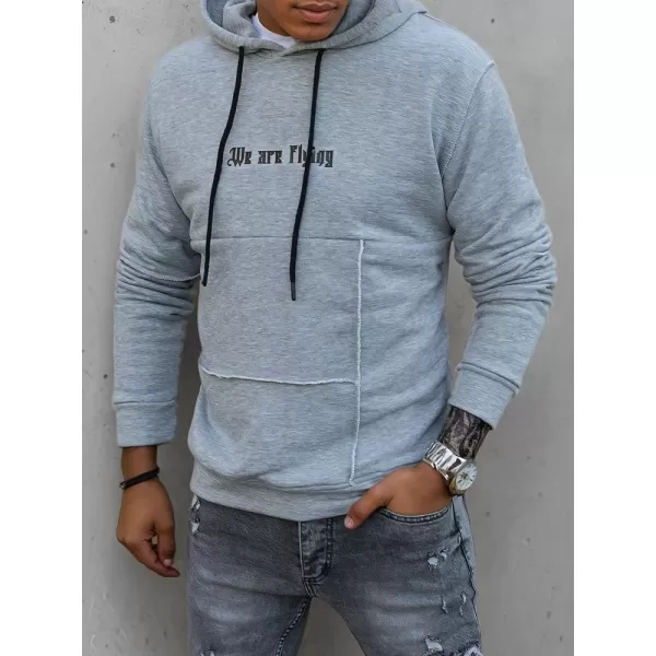  Férfi pulóver DSTREET BX5475 VILÁGOSSZÜRKE 